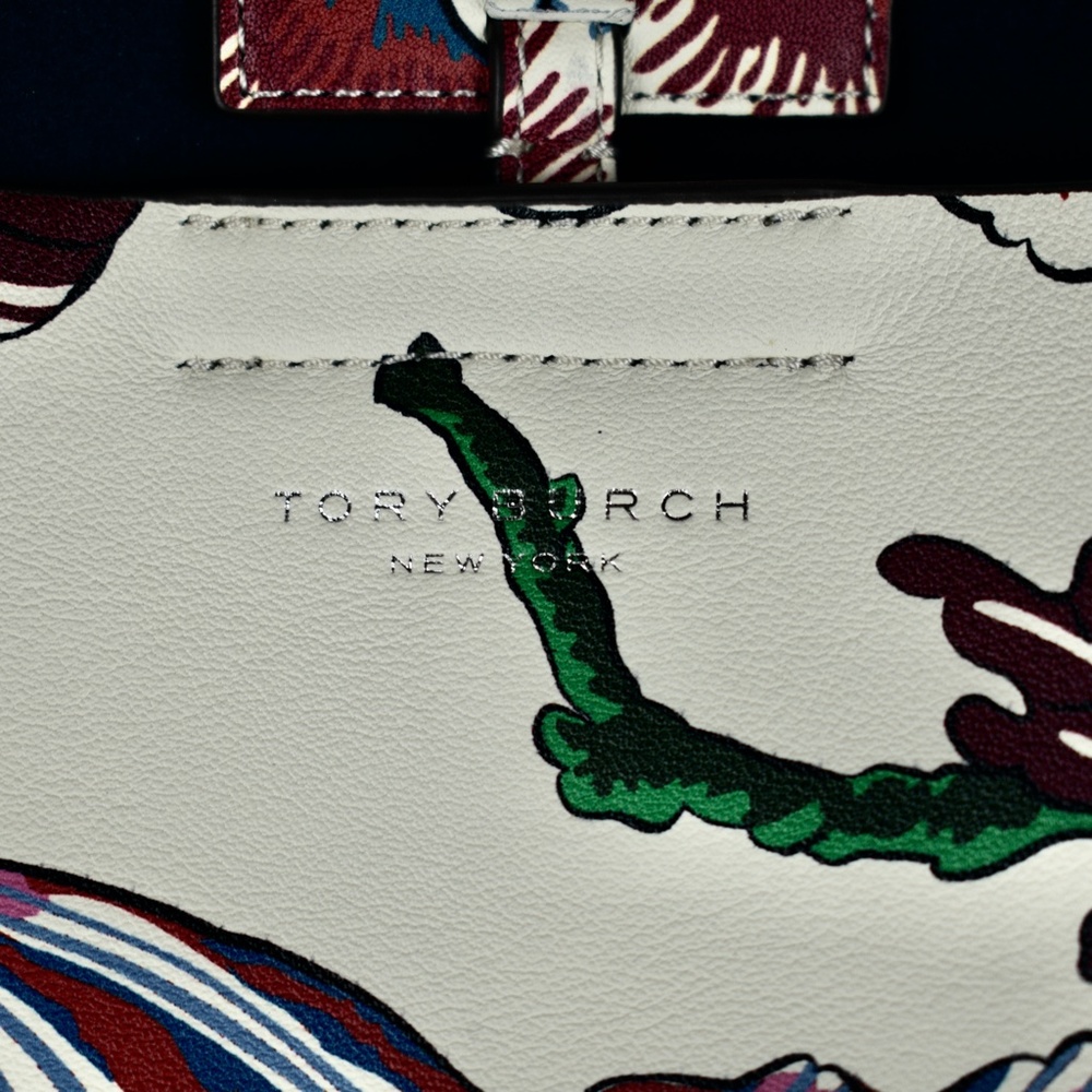 Tory Burch Rory Printed Tote In Multi Happy Times - Picture 6 of 16
